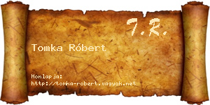 Tomka Róbert névjegykártya